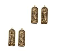 Housoutil 2 Set Portachiavi Ciondolo Buddha Da Vintage Decorazione Per Chiavi Borse E Design Con Sei Buddisti 2 Pezzi*2