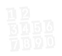 Housoutil 2 Set Stencil Riutilizzabili per Numeri da Kit con Design Interbloccabile per Pittura su Muri e Marciapiedi Adatto per Segnaletica Interna ed Esterna