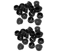 Housoutil 2 Set Tappo Foro Cavo Scrivania Strisce Led Prolunga Passacavo Fermacavi Scrivania Passacavi Gomma Copriforo Da Tavolo Per Cavi Occhielli in Gomma Per Scrivania Black 20 Pezzi * 2
