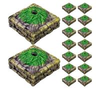 Housoutil 20 Pezzi Base per Albero Modello in Resina, Supporto Ornamentale per Miniature e Diorama Fai da Te, Decorazione per Ambienti Interni e Miniature, Design Unico, Lavorazione Fine