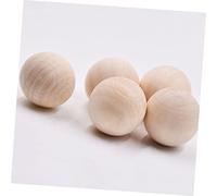 Housoutil 20 Pezzi Perline Legno Perline Artigianali Senza Fori Grandi Palline Rotonde Per L'Artigianato Perline Rotonde Naturali Sfuse Perline Grosse Perline Legno Duro