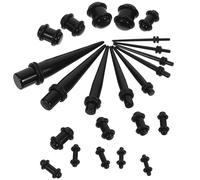 Housoutil 23 Pezzi Dilatatori Auricolari Conici Acrilici, Espansori Auricolari Comodi e Pratici per Allungamento Orecchio, Set Conici da 1,3 Mm a 10 Mm per Piercing Corpo