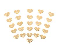 Housoutil 26 Pezzi Ciondolo Lettere D'amore A Forma Di Cuore Lettere Di Incantesimi Cuori Vuoto Colore Piccolo Ciondolo D'amore Che Penzolata Ciondoli Per Collane Acciaio Inossidabile D'oro