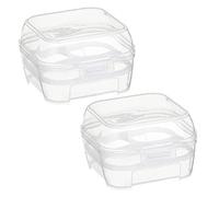 Housoutil 2pezzi Contenitori Per Uova Impilabili in Plastica Organizer Per Frigorifero Contenitore Per Alimenti Da Espositore Per Uova Da Cestini Per Esposizione Pratici