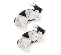 Housoutil 2pezzi Fermaglio per Chignon Finto Clip Extension per Capelli Raccolti da Donna Design Vintage Pois Leggero e Comodo Presa Sicura per Acconciature da Sposa e Eventi