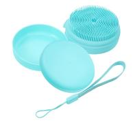 Housoutil 2pezzi Spazzola Da Silicone Per Esfoliazione Massaggiatore Per Corpo e Capelluto Scrubber Portatile Con Saponiera Perfetta Per Bagni Rilassanti e Uso Quotidiano Lago