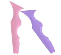 Housoutil 2pezzi Strumenti Per Ombretto e Sopracciglia Stencil in Silicone Per Eyeliner e Mascara e Riutilizzabile Per Makeup Veloce Rosa