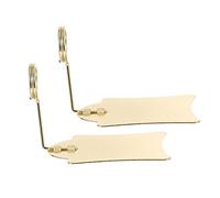 Housoutil 3 clip per cartellini dei prezzi in metallo robusti supporti per cartelli da scrivania per supermercati negozi al dettaglio mostre finitura liscia supporti per filo pubblicitario per