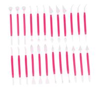 Housoutil 3 Pezzi Set di plastica di Argilla Clay Cutters Taglierine EHI attrezzo Strumenti di Argilla polimerica Strumenti di stampaggio argilloso Strumenti di Scultura in Argilla ROSEO