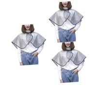 Housoutil 3 Pz mantella di stoffa per parrucchieri capo shampoo mantello da barbiere scialle accessori mantello trucco corto mantella per tagliare i permanente Grembiule