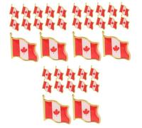 Housoutil 3 Set Spilla Bandiera Toppa Distintivo Foglia D'acero Spilla Foglia D'acero Pin A Foglia D'acero Spilla Da Uomo Pin Bandiera Del Canada Collare Ferro Da Stiro Rosso 25 Pezzi*3