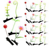 Housoutil 30 Pezzi Forcine per Chioma Fini a Forma di Germoglio, Mollette Kawaii per Bambine 8-10 Anni, Accessori Piccoli per Chioma Ricci e Lisci, Clip per Feste e Uso Quotidiano