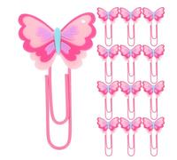 Housoutil 30 Pezzi graffetta per fogli titolare della pagina del libro graffette pinze per carta segnalibri a farfalla da donna