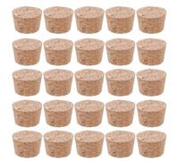 Housoutil 30 Pezzi Tappi di Sughero Conici in Legno per Bottiglie di Vino 26-285 MM Tappi Ermetici per Preservare Bevande Aperte Adatti per Uso Domestico Bar e Ristoranti