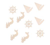 Housoutil 36 Pezzi Sagome in Legno Non Verniciate per Decorazioni Mare Forma Timone Sirena e Vela Articoli per Feste e Bomboniere Nautiche per Lavoretti Creativi e Decorazioni Festive