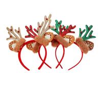 Housoutil 3pezzi Fascia di Natale Corna di Cervo e Orecchie di Renna Cerchietto per Capelli da Donna e Adulti per Feste di Natale Cosplay e Halloween Accessorio Natalizio Design Leggero e Gi