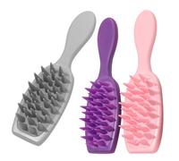 Housoutil 3pezzi Pettini Per Shampoo Per Capelluto in Silicone Spazzole Per Massaggiare e Pulire Capelluto Rimuovendo La Forfora e Sebo in Eccesso Per Dei Capelli e Districatura