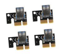 Housoutil 4 Adattatori Scheda Riser Pci-e 1x a 16x per Mining, Convertitori Pcie Componenti Computer Slot Grafico Importato e Tensione Stabilizzata per Minatori e Appassionati It