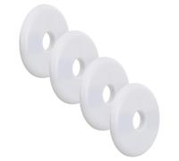 Housoutil 4 Pezzi Copri Tubi Rotondi in Plastica Bianca, Flangia Divisa per Tubi D'acqua Installazione Rapida, Decorazione Elegante per Casa e Locale Tecnico