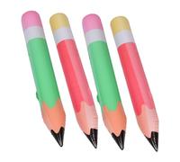 Housoutil 4 Pezzi giocattolo gonfiabile a matita addio al nubilato Enorme arredamento a matita rosa soffio Indietro su matita gigante palloncino di ritorno a scuola decorazioni a matita pvc