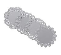 Housoutil 4 Pezzi Il Pizzo Muore Morire Taglio Fustellato Fustelle per La Fabbricazione di Carte Goffratura Fustellatrice Stencil Artigianale Fai da Te Acciaio al Carbonio Silver