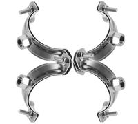 Housoutil 4 Pezzi Morsetto in Acciaio Inossidabile per Tubi da 20 a 200mm, Resistente, Versatile e Facile da Pulire, per Fissaggio Tubi e Ringhiere Balcone in Vari Progetti