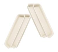 Housoutil 4 Pezzi Vassoio per Vasi da Fioraia in Plastica Beige, Alta Durezza e Antigoccia, per Giardinaggio e Protezione del Pavimento