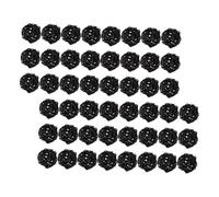 Housoutil 40 Pezzi Palline Decorative in Rattan Nero 3 Cm, Riempitivo per Vasi e Centrotavola, Palla Intrecciata Multifunzione per Decorazioni Stagionali e Giardino