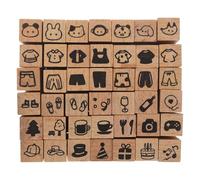 Housoutil 42 Pezzi Timbro del partito degli animali francobolli per Francobolli fai -da -te timbri di giornale timbri pianificatore Timbro di gomma di legno