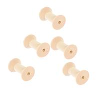 Housoutil 5 Pezzi Bobina di Legno Artigianato Filo Bobine mestiere Ricamo Fili spolette per Macchina da Cucire adornare Bobina Artigianale Fai da Te Bobina di avvolgimento Fai da Te Marrone