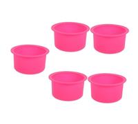 Housoutil 5 Pezzi Pentola per Cera Silicone Rosa Riscaldatore Antiadente per Cera Contenitore per Depilazione Fai Da Te Facile da e Sicuro
