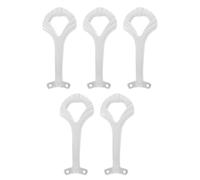 Housoutil 5 Pezzi Supporto per Pala Ventilatore da Soffitto, Staffa di Montaggio per Pale, Bianco, Lega di Alluminio, Installazione Facile, Compatibile Staffe e Bracci Moderni, Uso Interno