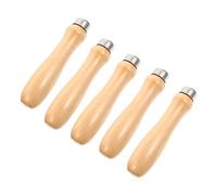 Housoutil 5 Pz maneggiare file per la lavorazione del legno manico della lima per motosega trapani Accessorio per limette e raspe parti di file accessori per file di legno Beige