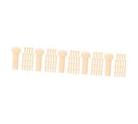 Housoutil 5 Set Mini Pioli in Legno Non Verniciati Asticelle Lunghe Per Fai Da Te Accessori in Legno Naturale Per Decorazione E 20 Pezzi * 5