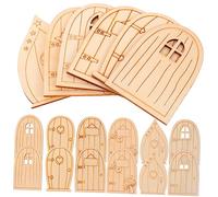 Housoutil 5 set Miniature Porte da Legno Naturale Decorazioni delle Fate Artigianali con Design Dettagliato per Scena e