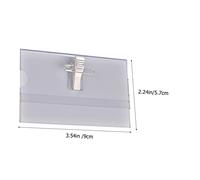 Housoutil 50 pezzi Badge PVC con Clip Resistente per Tesserini Collo Portadocumenti Leggero e Riutilizzabile per Staff Ufficio e Conferenze