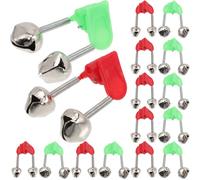 Housoutil 50 Pezzi Campanelli Allarme Doppio in Abs e Metallo per Canne da Pesca, Clip Anello di Tenuta Resistente per Pesca Notturna, Accessori Segnalazione Abboccate Sport e Outdoor