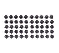 Housoutil 50 Pezzi Mini Campanellini Natalizi in Ferro Nero da 22mm, Campane Rotonde Suono Allegro e Nitido per Decorazioni di Natale e Lavoretti Creativi
