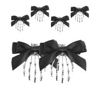 Housoutil 6 Pezzi Fermaglio per Chioma Nero a Forma di Mano Scheletro con Artiglio da Diavolo in Metallo, Accessorio Stile Oscuro per Ragazze e Donne, per Feste di Halloween e Masquerade