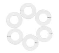 Housoutil 6 Pezzi Flangia Divisa Rotonda in Acciaio Inossidabile Argento per Rubinetti e Lavelli, Installazione Rapida e Facile, per Cucina e Bagno Minimalista