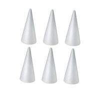 Housoutil 6 Pezzi Ornamento in Piedi Giocattoli Pop Scintillio Leggero Wafer Coni di Schiuma per L'artigianato Finissimo Scintillio Display Gelato allo Zucchero Rip Polistirolo Bianca