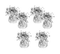 Housoutil 6 Pezzi Pesi per Palloncini in Cemento e Pvc Argento per Feste a Tema e Anniversari, Accessori Facili da Usare per Decorazioni Eleganti e Uniche