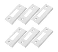 Housoutil 6 pezzi Piastra Rinforzo per Serratura in Acciaio Inox Piastra Guida per Chiavistello Porte Interne Resistente alla Corrosione e Riduzione Rumore Accessori Serratura