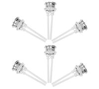 Housoutil 6 Pezzi Pulsanti per Scarico Wc Doppio Flush Ricambio in Plastica per Serbatoi con Foro da Compatibili Design Ergonomico e Funzione di Controllo Acqua Rapido per Bagno