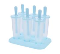 Housoutil 6 Pezzi Stampi per Ghiaccioli in Plastico Blu per Stagione Calda Pulizia Comoda e Divertimento DIY per Creare Dolci Fatti in Casa Facili e Veloci