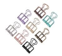 Housoutil 8 Pezzi Clip Metalliche Colorate per Ufficio Graffette Hollow per Documenti e Foto Organizzatori Multifunzionali Argento Oro Arancione Bronzo Nero