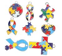 Housoutil 8 Pezzi In Lega Ciondoli Nascosto Disabilità Cordino Sensoriale Ciondoli Zodiacali Gioielli Creazione Forniture Puzzle Fai Da Te Ciondoli Carini Per La Creazione Di