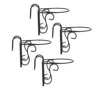 Housoutil 8 Pezzi Portavaso in Ferro Battuto da Parete per Orchidee, Set da 4 Pezzi, Mensola Sospesa Robusta per Ringhiera, Supporto Decorativo per Fioriere da Giardino e Balcone