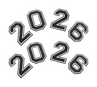 Housoutil 8 Toppe Termoadesive Numeriche Ricamate 2026 per Abbigliamento Sportivo, Maglie da Calcio e Uniformi Scolastiche Patch da Stirare Resistenti per Giacche, Cappelli e Kit Sportivi