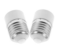 Housoutil Adattatore Portalampada 2 Pezzi da E27 a Mr16 Base in Ceramica e Rame, Design Salvaspazio per Conversione Presa Luce, per Casa e Ufficio
